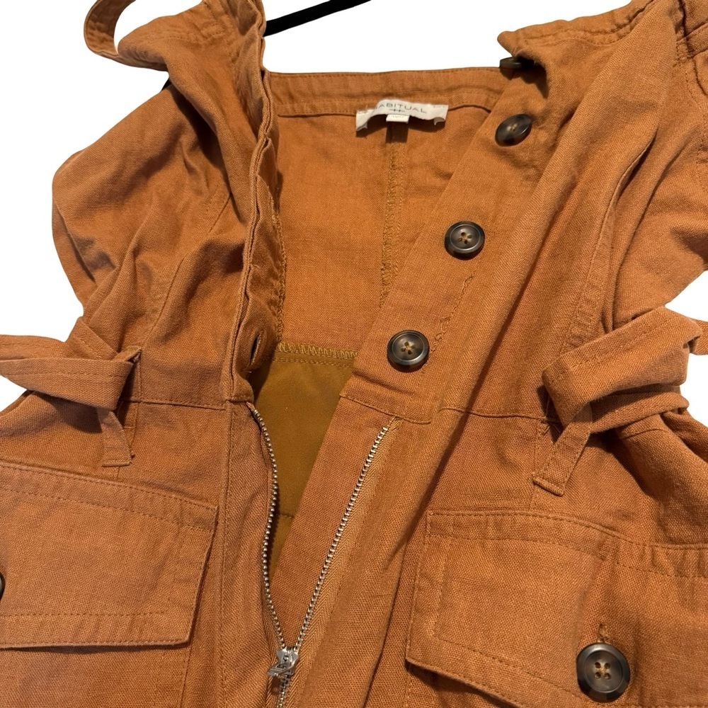 Habitual Brown Button-Front Romper - Picture 5 of 12